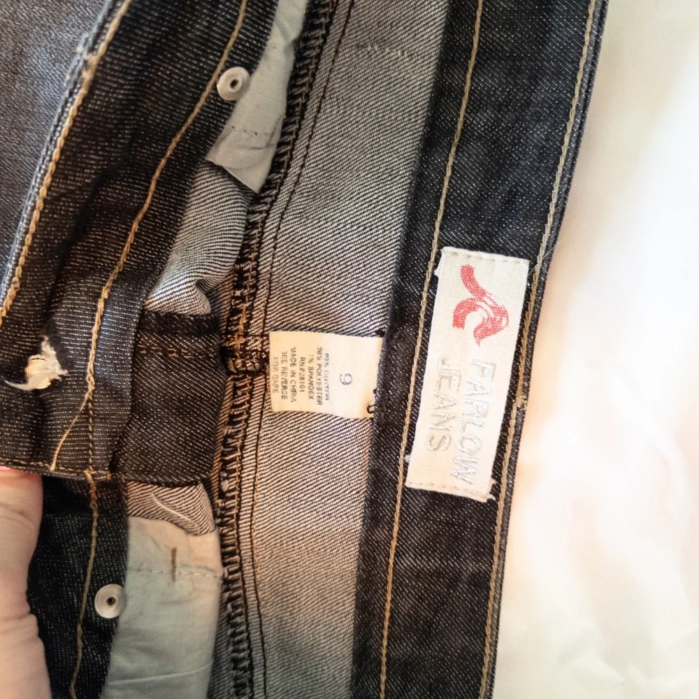 Y2k rhinestone denim mini skirt size 9 farlow jeans - Picture 3 of 8